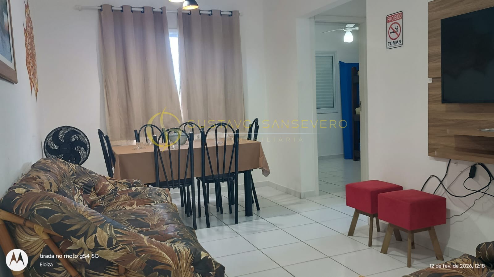 Apartamento mobiliado para locação na Martim de Sá